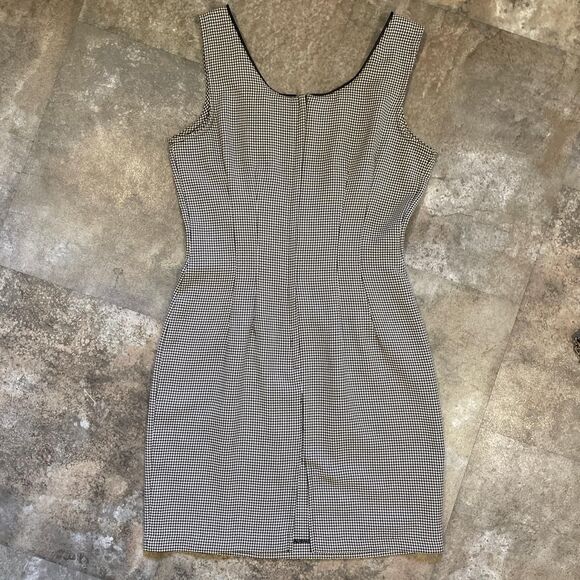 vintage 90s la belle houndstooth office siren dress size 5 - Picture 6 of 8